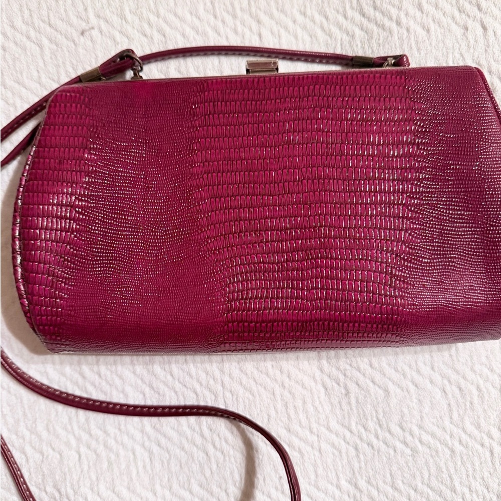 Elegant Trendy Burgundy/Dark Red Chic Clutch Bag
